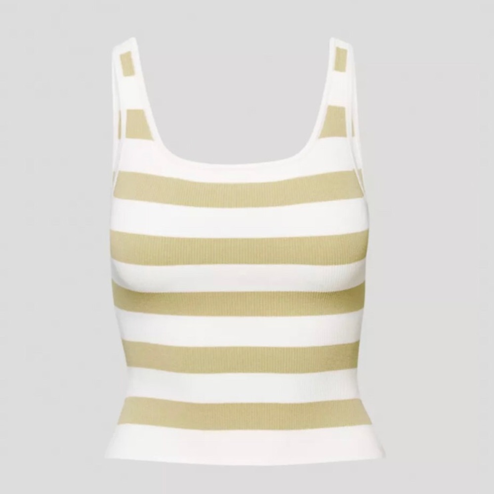 Babaton Sculpt Knit Top, Striped NWT